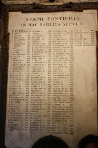 VATİKAN PAPA LİSTE